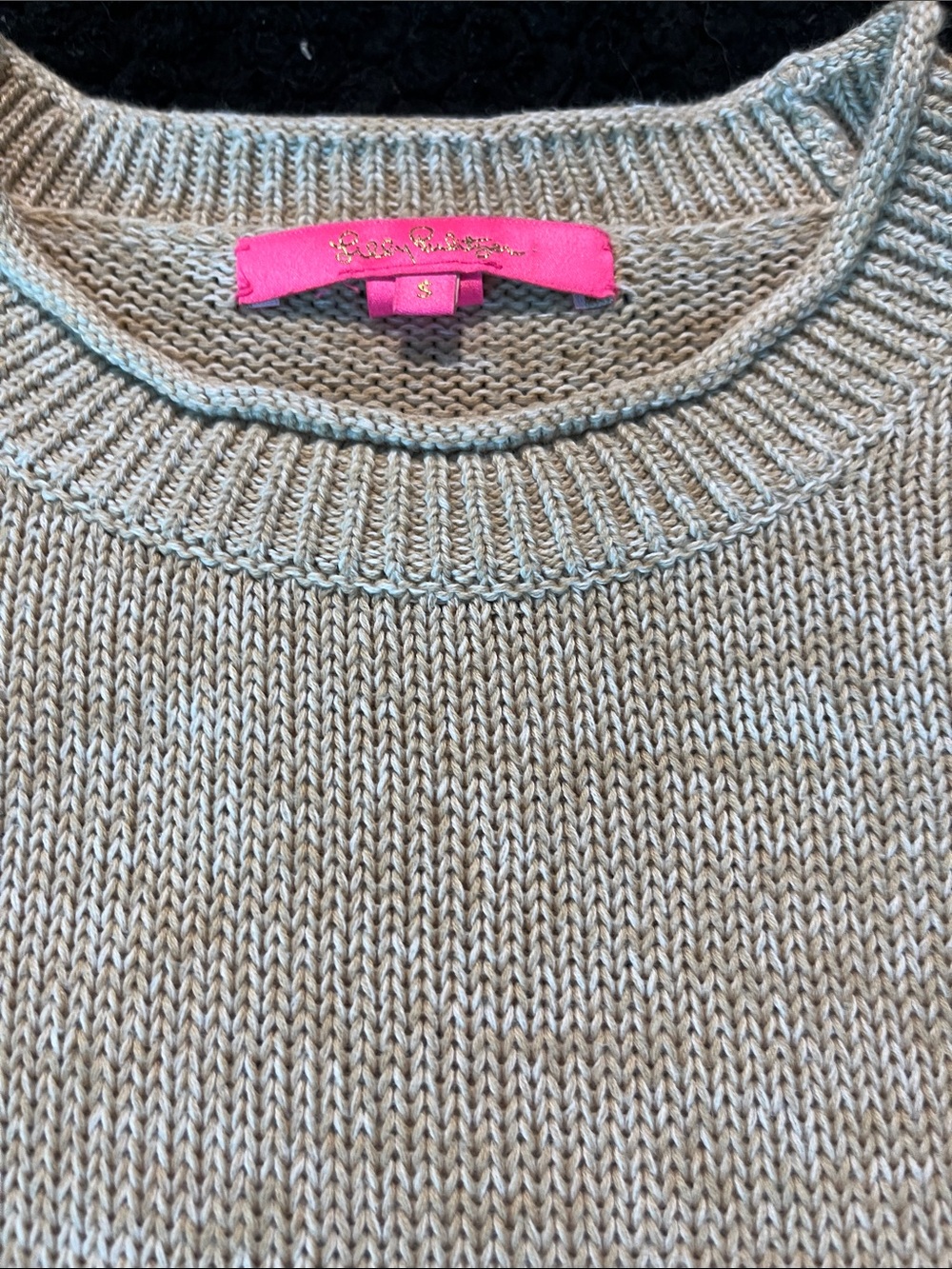 Lilly Pulitzer tan Crewneck Knit Sweater